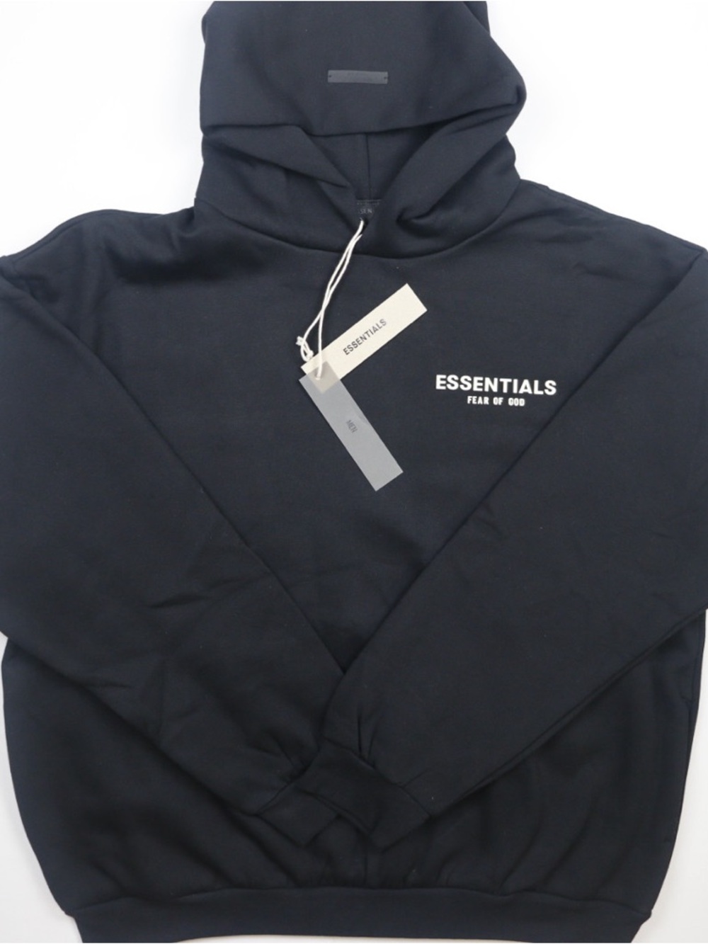 Fear of God Essentials Hoodie Black Pullover Sweatshirt Mens Womens